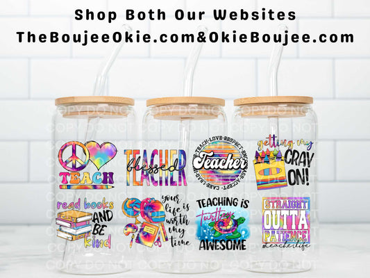 Blessed Teacher Uv Dtf Wrap Double Sided