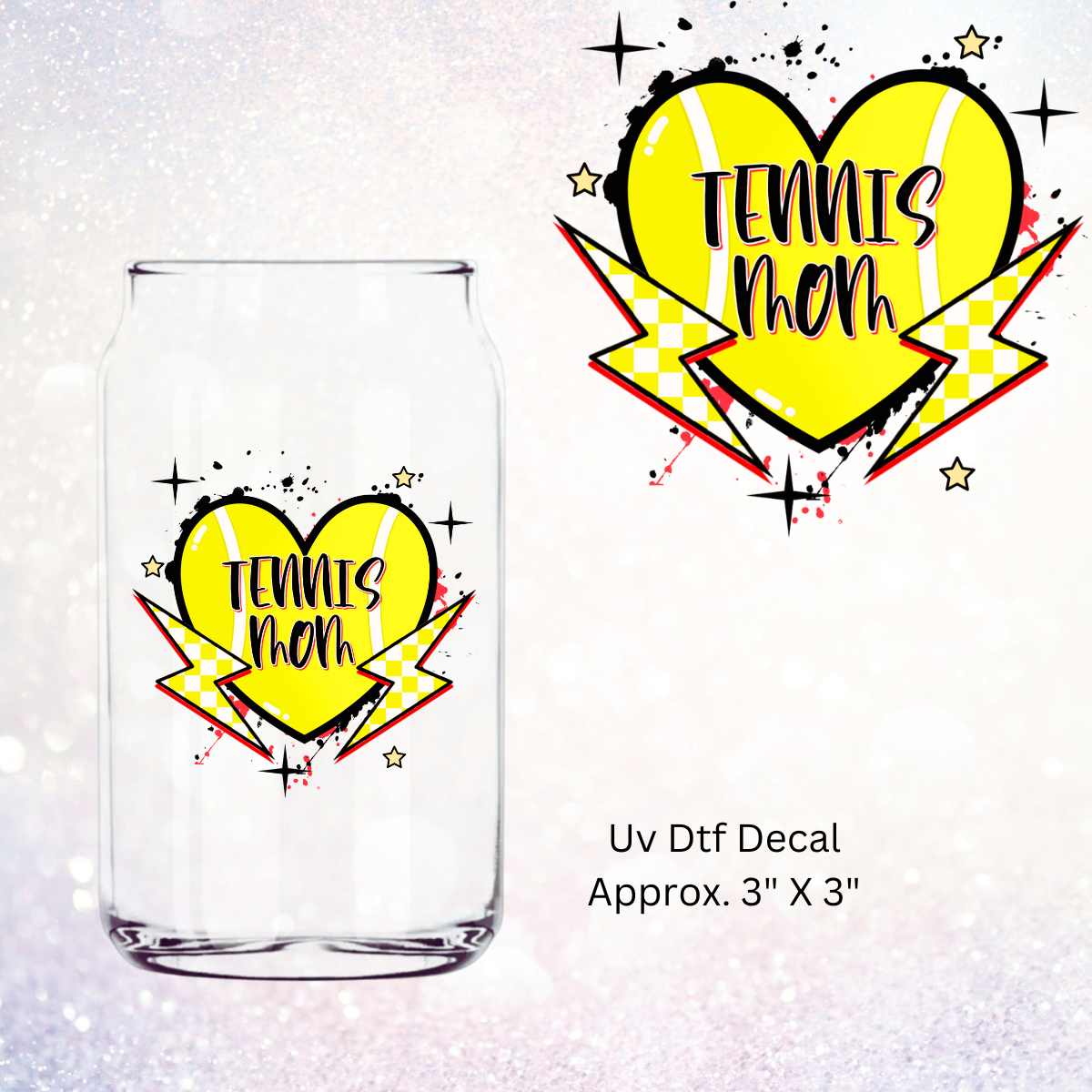 Uv Dtf Decal Tennis Mom