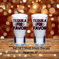 Tequila Por Favor Double Sided Uv Dtf Decals Shot Glass Set of 2