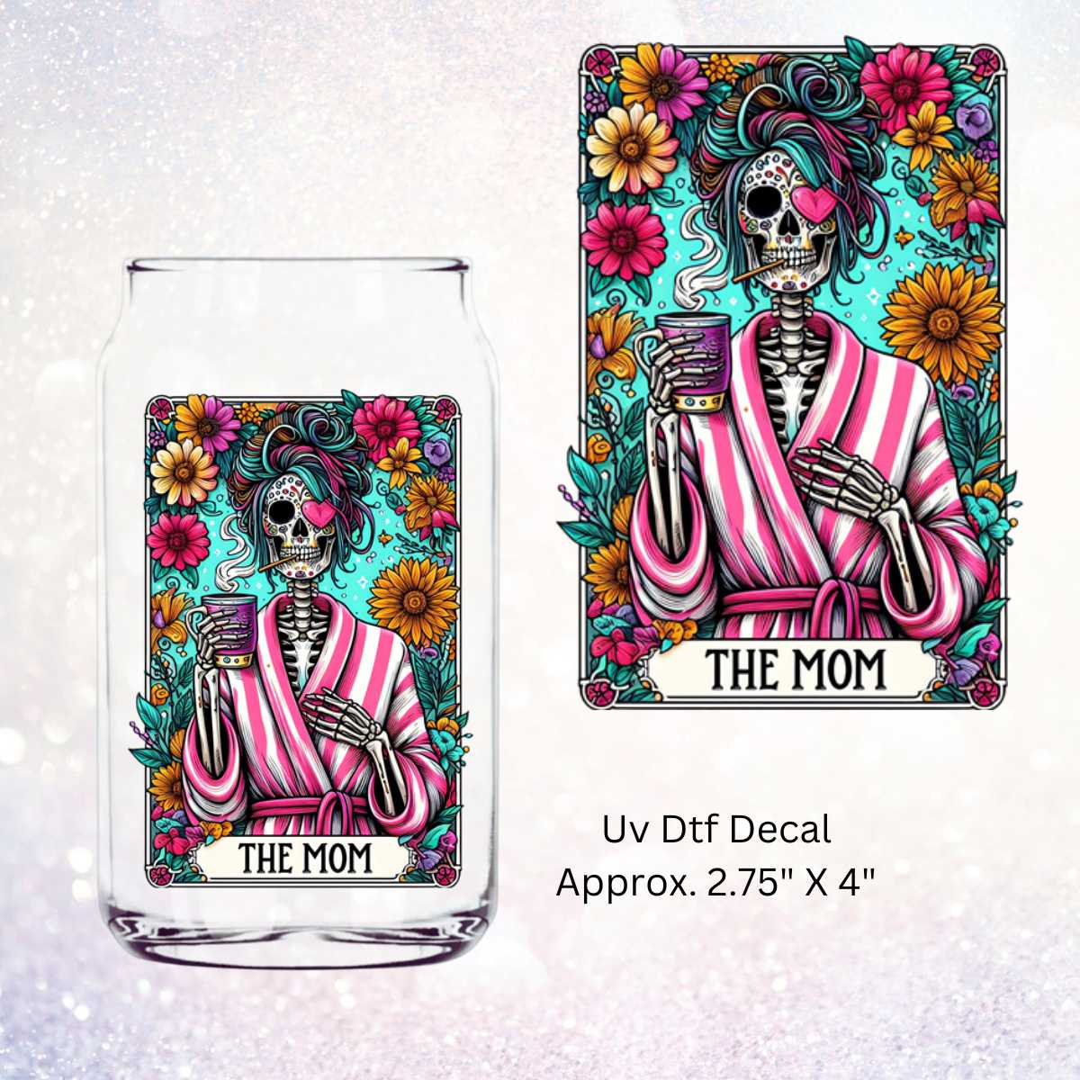 The Mom Tarot Card Double-Sided UV DTF Decal