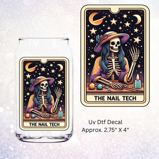 The Nail Tech Tarot Card Double-Sided UV DTF Decal