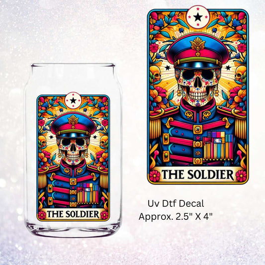 The Soldier Tarot Card Double-Sided UV DTF Decal