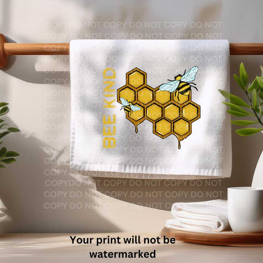 Bee Kind Towel Sublimation Print