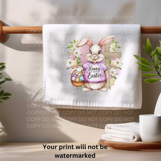 Happy Easter Towel Sublimation Print