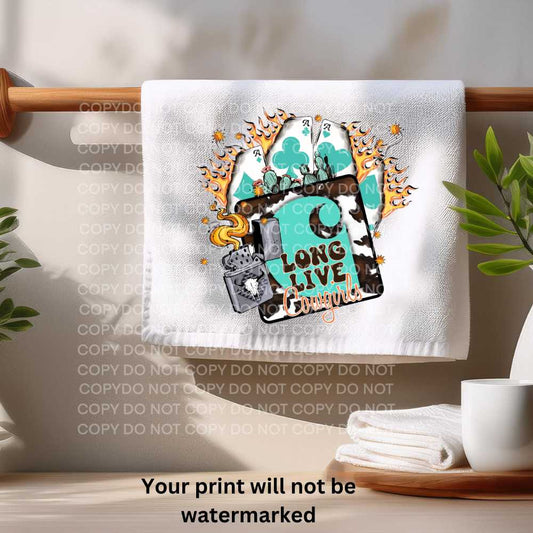 Long Live Cowgirls Towel Sublimation Print | Western