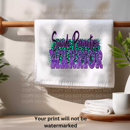 Suicide Prevention Warrior Towel Sublimation Print