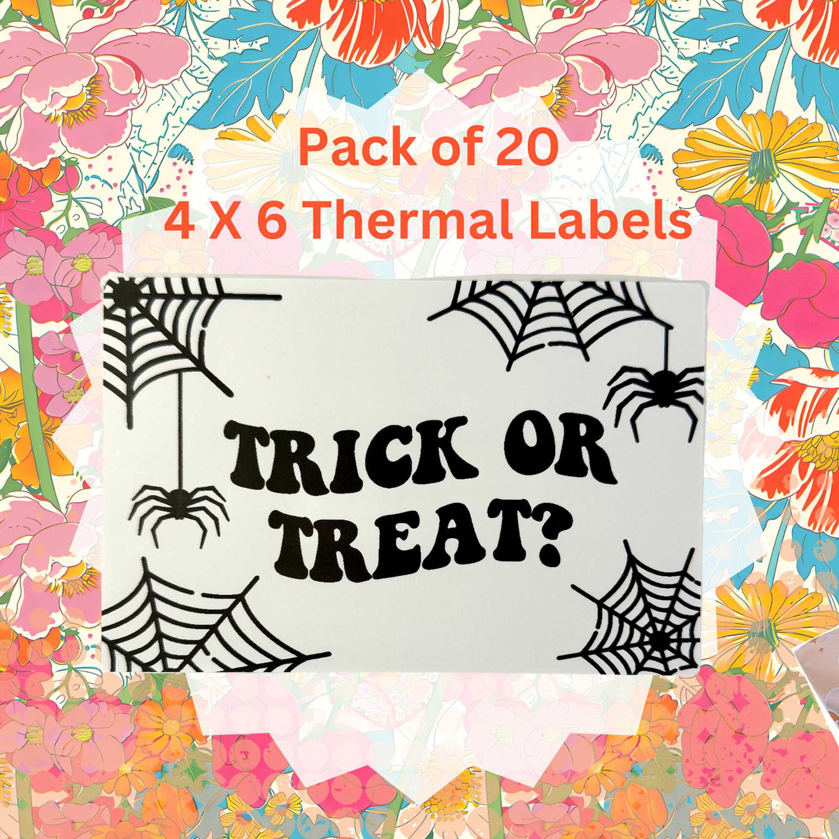 Trick Or Treat? Pack of 20 Thermal Label Shipping Packaging  Stickers