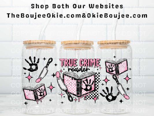 True Crime Reader  Double Sided Uv Dtf Wrap