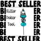 Fancy Beaded Glitter Poker Tool-Stacked Pumpkins (Turquoise)