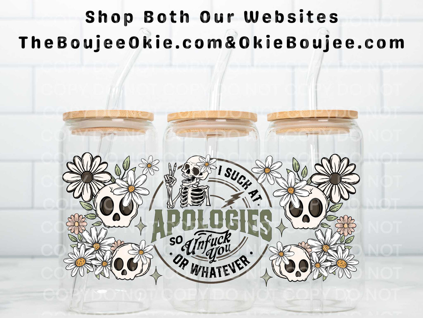 Unfuck You Or Whatever Double Sided Uv Dtf Wrap