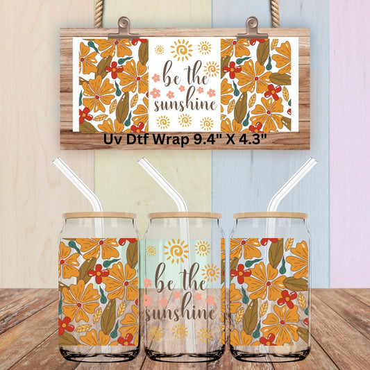 Uv Dtf Cup Wrap Be The Sunshine In Fall Colors