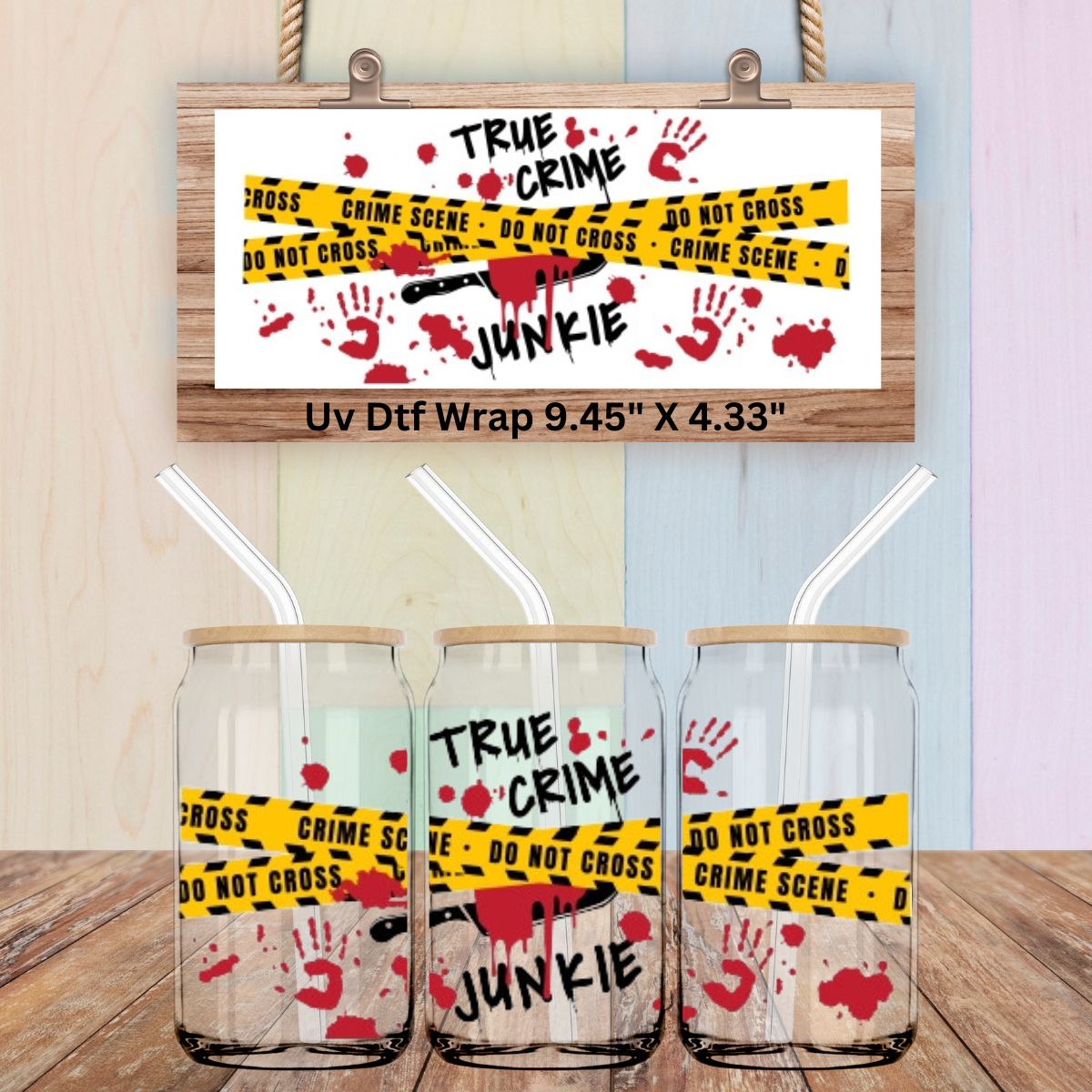 True Crime Junkie Uv Dtf Wrap