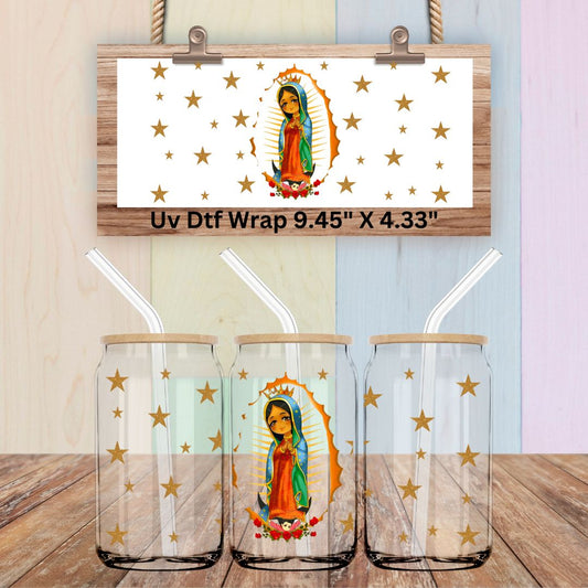 Uv Dtf Cup Wrap Virgen Guadalupe| Virgin Mother Mary