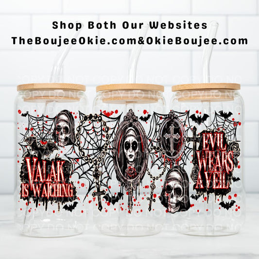 Evil Wears A Veil Uv Dtf Cup Wrap Double Sided