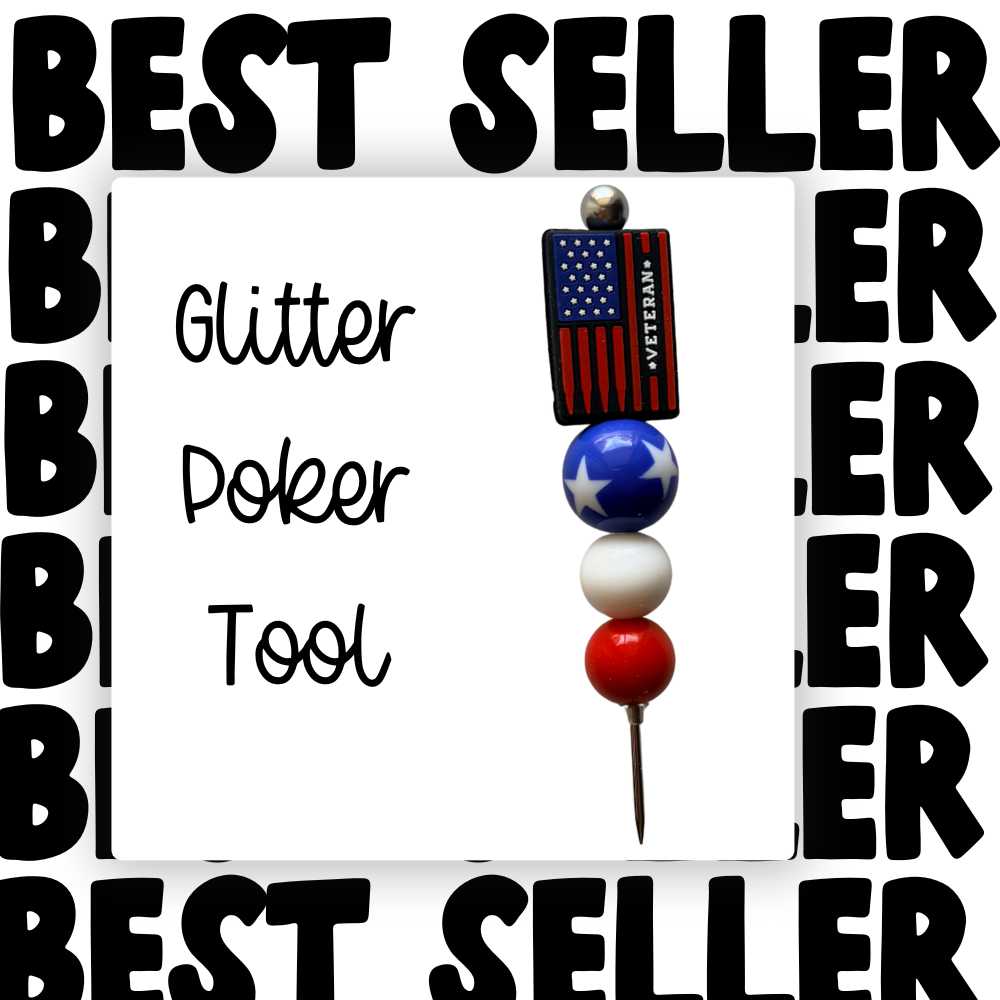 Fancy Beaded Glitter Poker Tool-Veteran