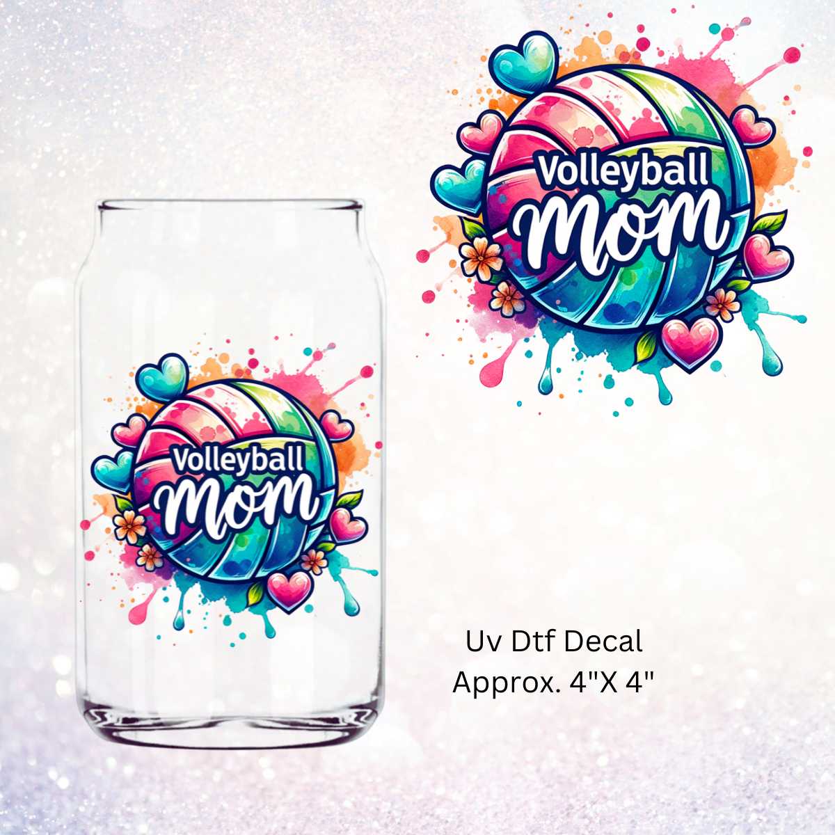 Uv Dtf Decal Volleyball Mom