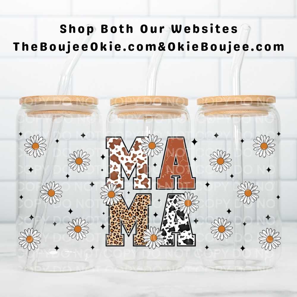 Western Style Mama Cow Print Uv Dtf Wrap