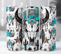 Western Skull 20oz Skinny Tumbler Sublimation Print