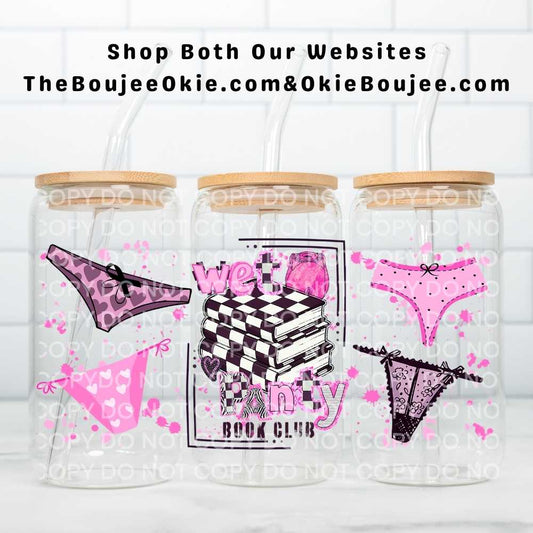 Wet Panty Book Club Uv Dtf Cup Wrap Double Sided