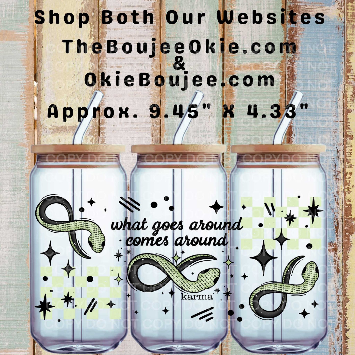 What Goes Around Come Around  Karma Double Sided Uv Dtf Wrap