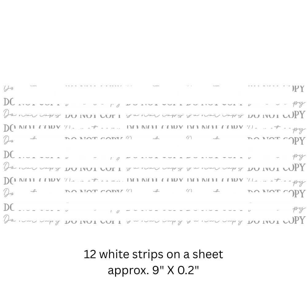 White Strips UV DTF Wrap Or Elements & Clip Art Sheet – Double Sided Cup Wrap Size