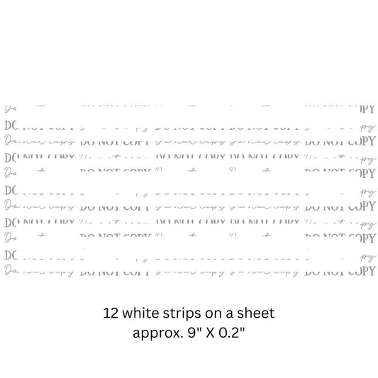 White Strips UV DTF Wrap Or Elements & Clip Art Sheet – Double Sided Cup Wrap Size