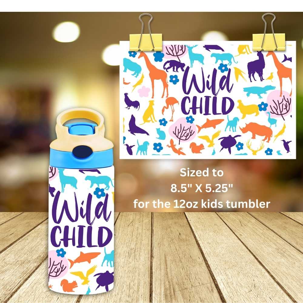 Wild Child Animals Sublimation Print 12oz