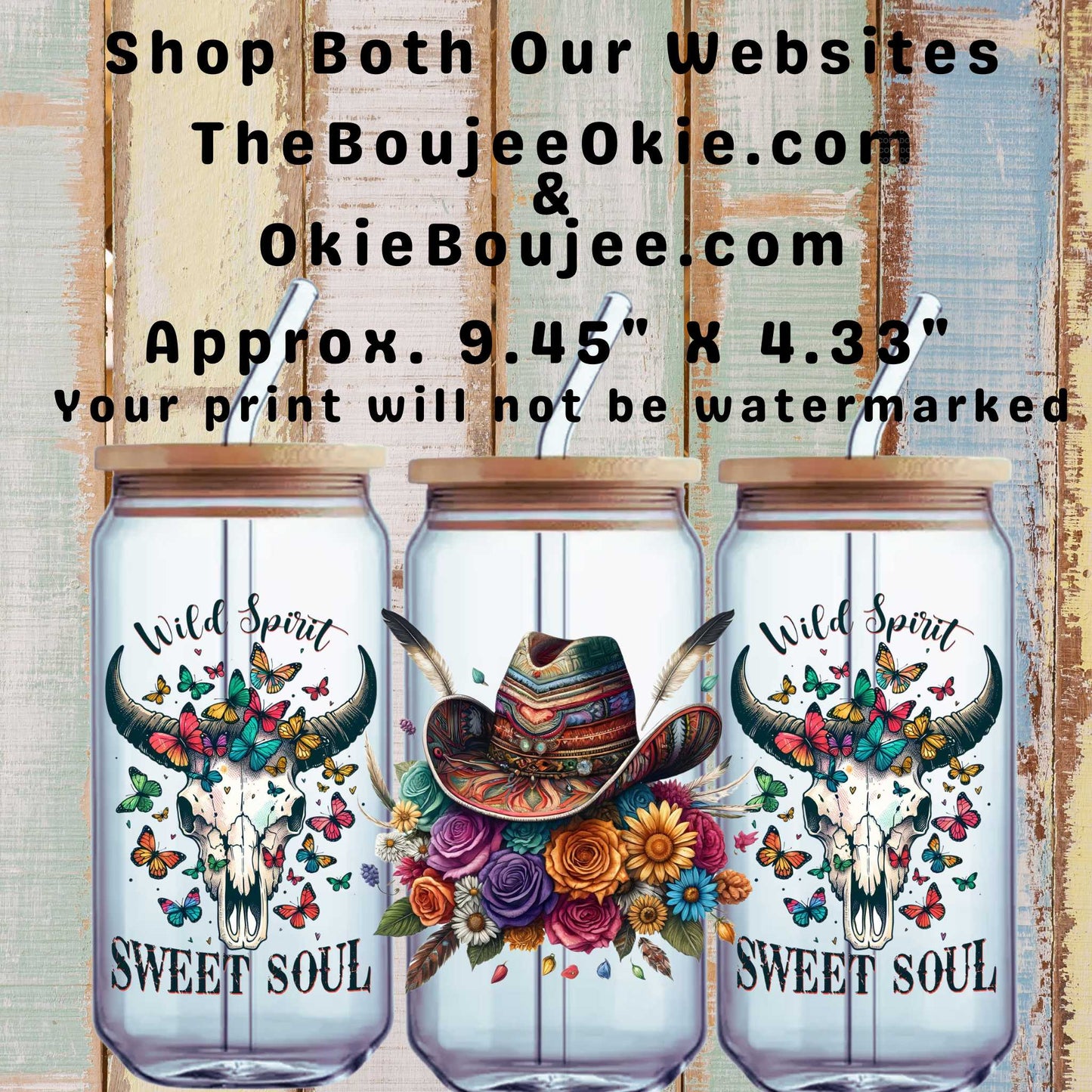 Wild Spirit Sweet Soul Double Sided Uv Dtf Wrap