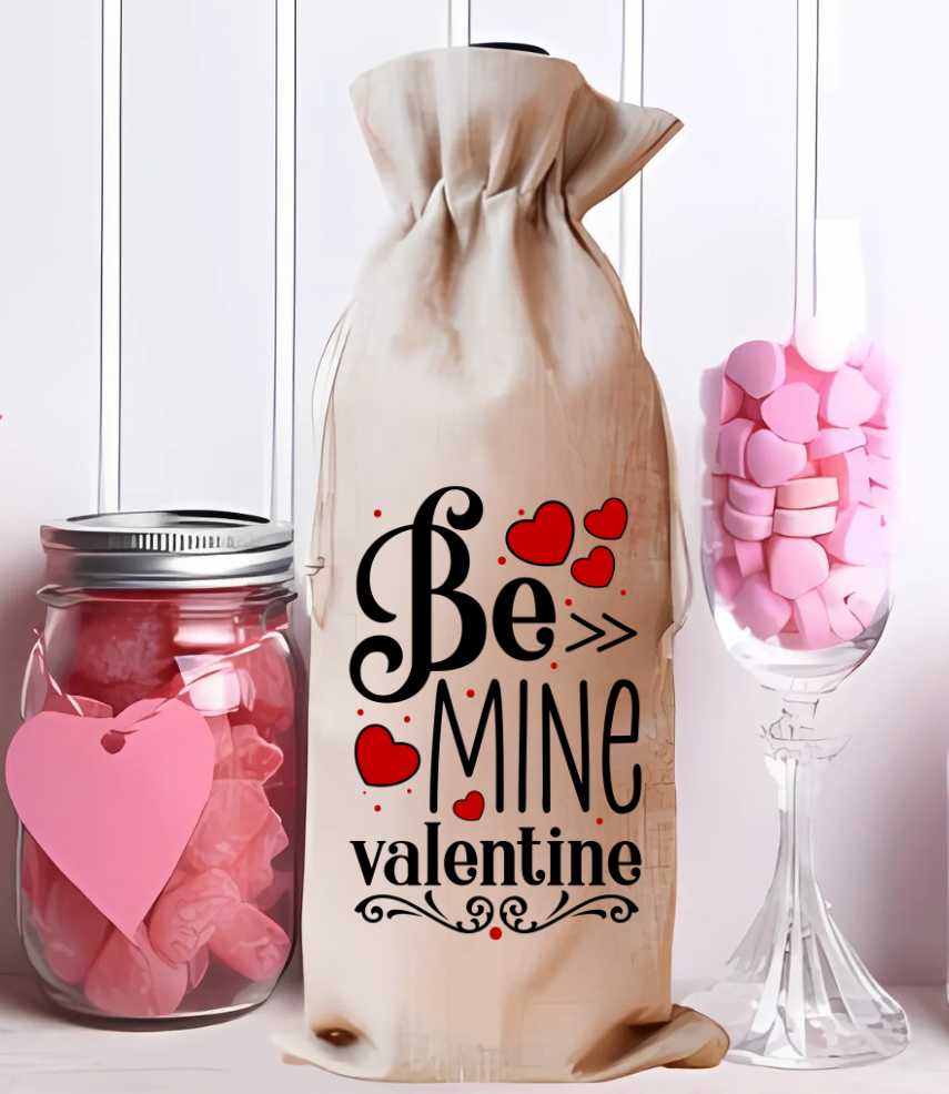 Be Mine Valentine Wine Bag Sublimation Print