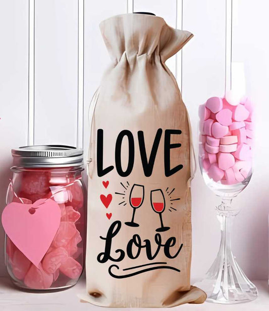 Love Love ~ Wine Bag Sublimation Print