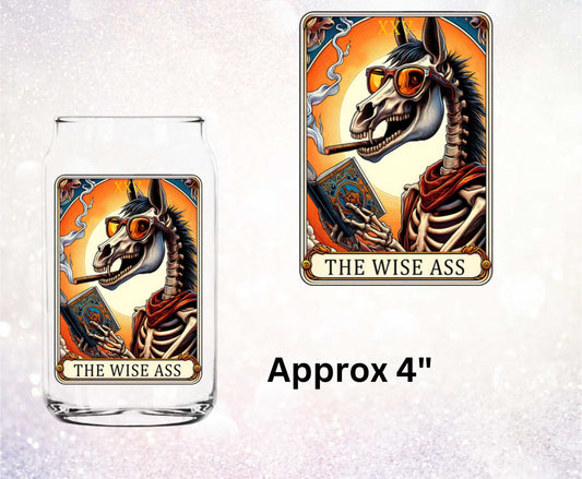 The Wise Ass Tarot Card Double-Sided UV DTF Decal