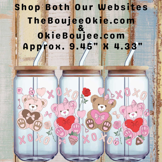 XOXO Bears Double-Sided UV DTF Wrap