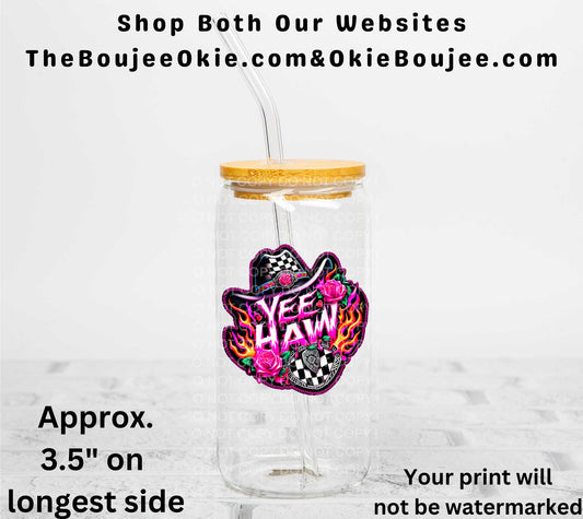 Yee Haw Faux Patch UV DTF Decal Double Sided