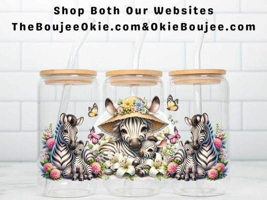 Cute Zebras Double Sided Uv Dtf Wrap